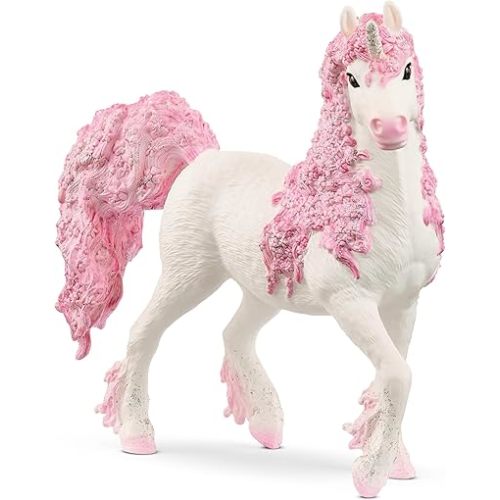 Schleich Bayala - Cute, 6" Flower Unicorn Mare Toy. Pretty, Pink Fantasy Action Figure for Girls and Boys. Fun, Imaginative Play Pegasus Fairy Figurine, Cool Mystical Toys for Kids Ages 5+, 70831