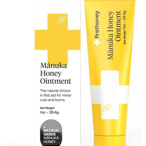 First Honey Wound Healing Ointment [ 1oz - 28.4g ] | 100% Active Leptospermum | Fast Relief & Skin Repair | Manuka Honey from New Zealand | Antibiotic Free Burn Care, Scar Gel, Dressing Aid