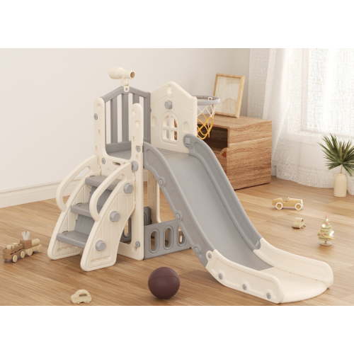 KORIMEFA Toddler Slide for Age 1-3 Outdoor Playset Indoor Playground Kids Slides for Backyard Baby Slide 6 in 1 Climber Slides