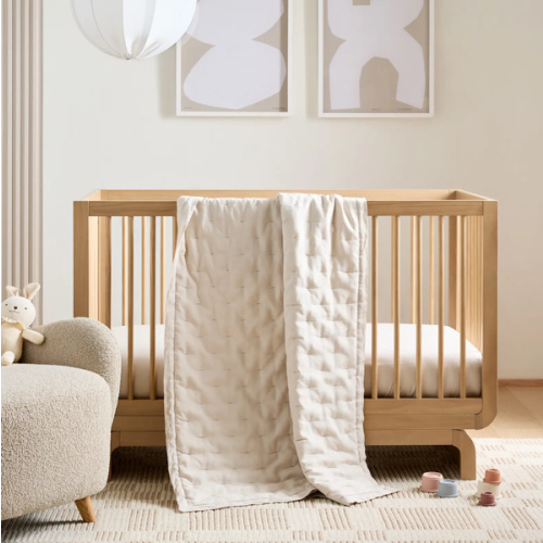 European Linen Toddler Dream Quilt in Sand