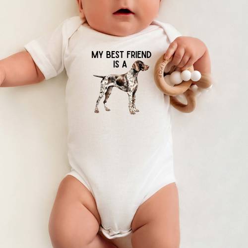 German Shorthaired Pointer Baby Bodysuit: GSP Dog Outfit