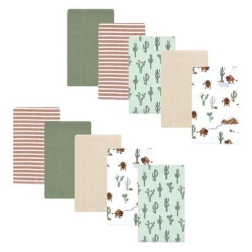 Luvable Friends Hudson Baby Flannel Burp Cloths 10pk, Forest Trail