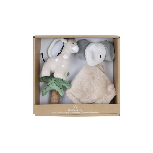 Jungle 3-Piece Developmental Soft Plush Baby/Infant Toy Gift Set