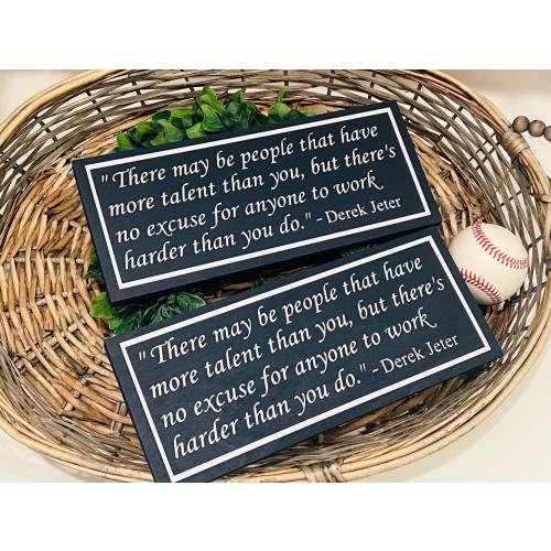 Derek Jeter Sign | Baseball Sign | New York Yankees Gift | Yankees Decor | Coach Gift | Baseball Player Bedroom Sign | Baseball Decor