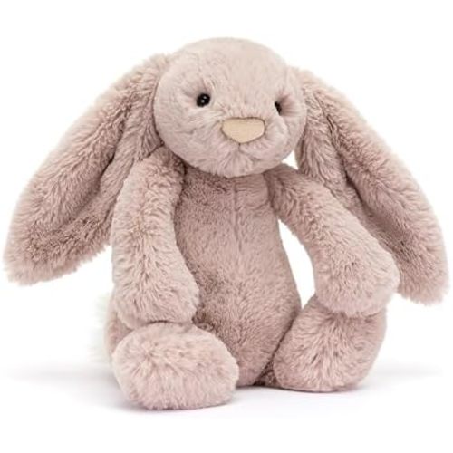 Jellycat Bashful Luxe Rosa Bunny Stuffed Animal, Medium 12 inches - Rabbit & Bunny Plush Toy - Classic Children's Gift