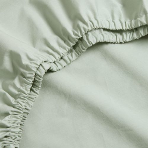 Cozy Cloud Muted Teal Washed 100% Organic Cotton Baby Crib Fitted Sheet