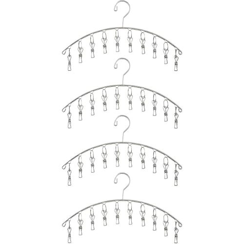 Toplife Clothes Hanger with 10 Clips, Set of 4 Clothes Drying Rack(Indoors)