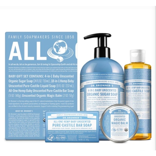 Baby Unscented Body Care Gift Set | Organic | Dr. Bronner's
