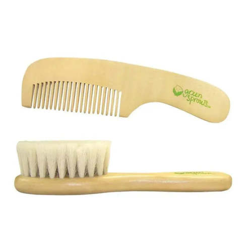Green Sprouts Brush & Comb Set, Natural