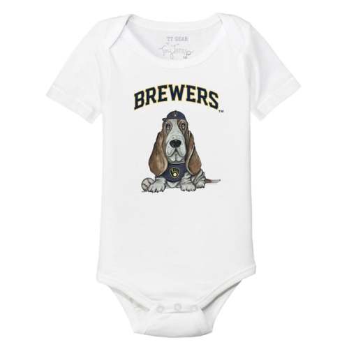Infant Milwaukee Brewers Tiny Turnip White Puddy Bodysuit