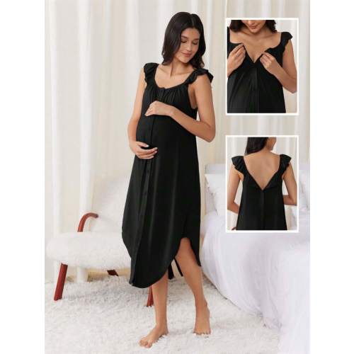 Slowluna Mom Labor And Delivery Gown For Hospital World Cup | SHEIN
