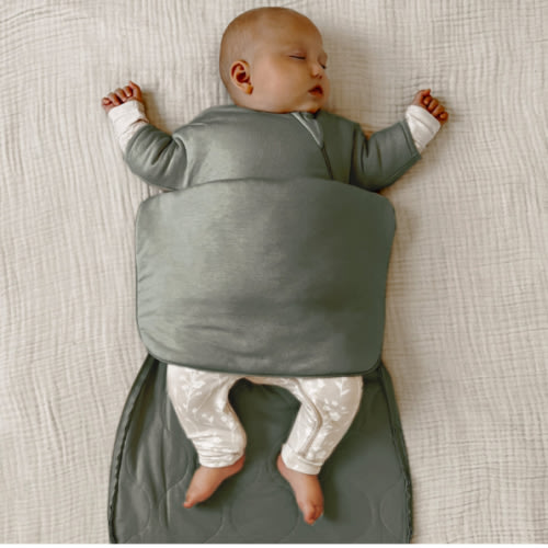 Long Sleeve Transitional Swaddle Sack - Sage / 1.0 TOG