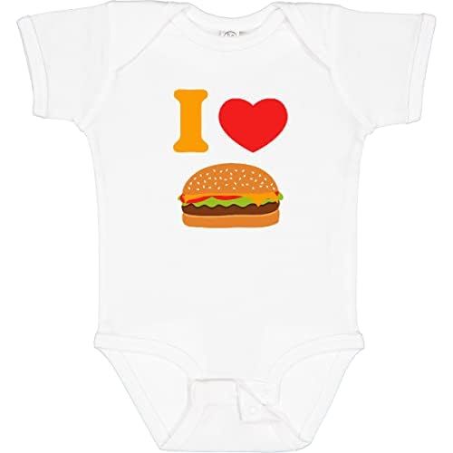 inktastic I Love Cheeseburgers Baby Bodysuit