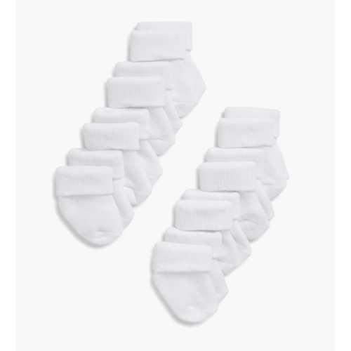 8-Pack Cuffed Crew Socks
Capelli New York Baby
Color: White
Size: 0-6M