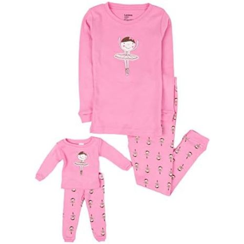 Leveret Kids & Toddler Pajamas Matching Doll & Girls Pajamas 100% Cotton Pjs Set (2-14 Years) *Fits American Girl