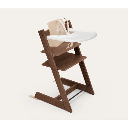 Tripp Trapp® High Chair with Tray Oak Warm Brown with Vanilla White