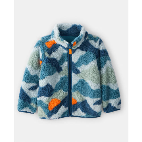 Toddler Boy Mountain Sherpa Zip-Up Jacket - Teal/Green - Carter's | Carter's