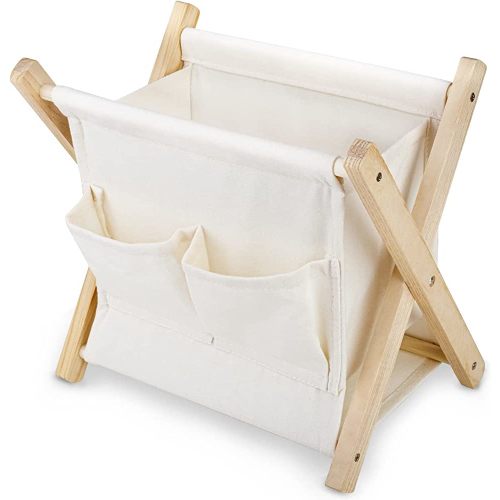 LYroo Bohemian Magazine Rack Macrame Magazine Book Basket Magazine Holder Bathroom Boho Home Decor for Bathroom Living Room, Office, Nursery