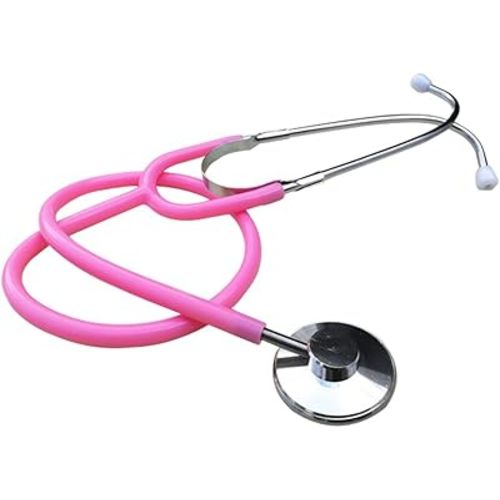 MorTime Dual Head Stethoscope, Real Working Stethoscope for Kids Cosplay, Educational Equipment, Pink (1 pc)