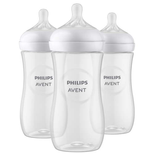 Philips Avent Natural Baby Bottle With Natural Response Nipple, Clear, 3x11oz Bottles, SCY906/03 - Walmart.ca