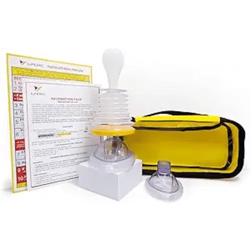 LifeVac Yellow Travel Kit - Portable Suction Rescue Device, First Aid Kit for Kids and Adults, Portable Airway Suction Device for Children and Adults