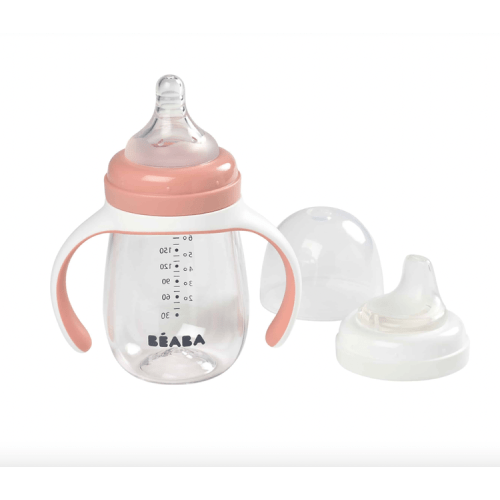 2-In-1 Bottle To Sippy Learning Cup - Rose