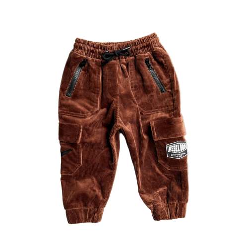 Cargo Pants in Rust Corduroy
