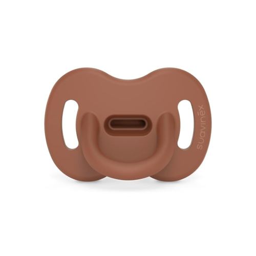 Color Essence SX PRO Silicone Baby Pacifier 1Pk, Made with 100% Soft Silicone, Baby Essentials Perfect for Breastfeeding Babies, Designed in Spain, 6-18 Mths, Sunset Orange