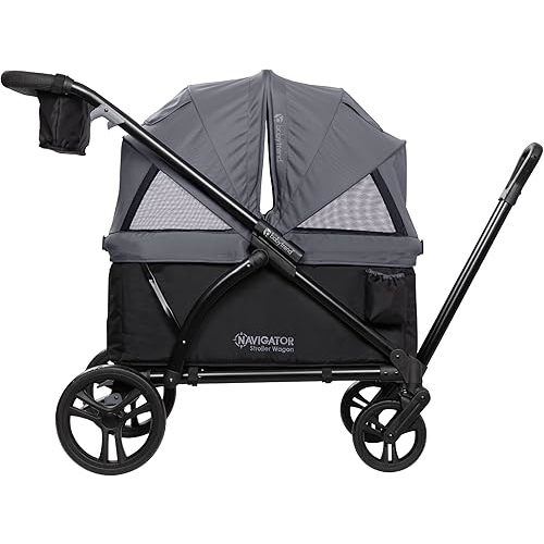 Baby Trend Navigator 2-in-1 Stroller Wagon, Dash Black