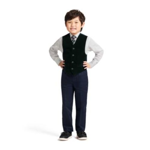 Boys' 2T-7 Shirt, Tie, Vest and Pants, 4-Piece Set