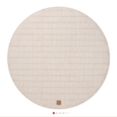 Natural Stripe Linen Baby Play Mat