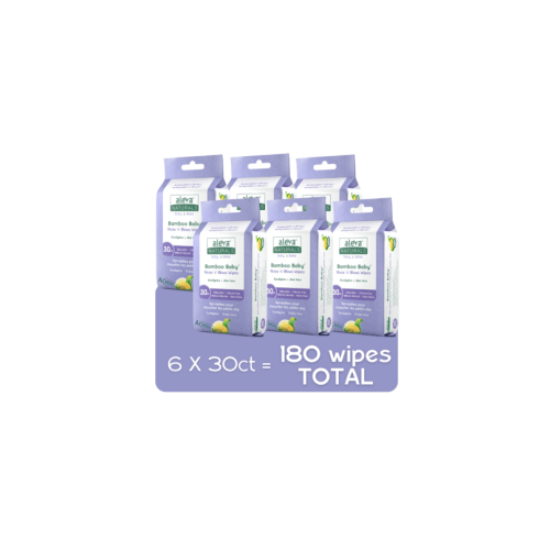 Aleva Naturals Bamboo Baby Nose n' Blows Wipes Economy Pack