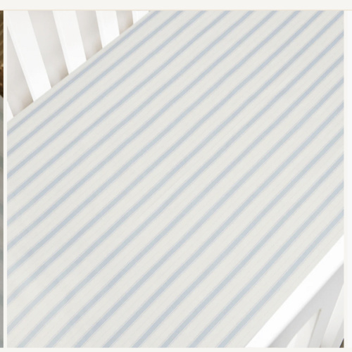 Seaside Stripes Crib Sheet - Ocean