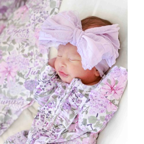 Large Ruffle Knit Bow in Brights | Caden Lane