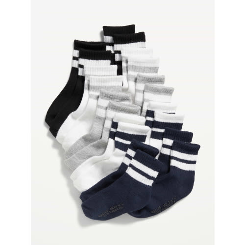 Unisex 10-Pack Ankle Socks for Toddler & Baby