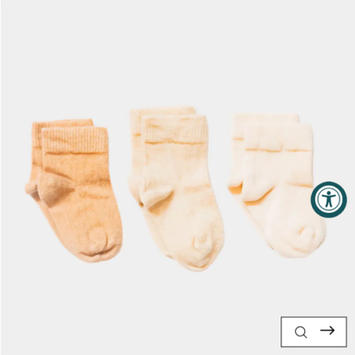 0-3mo Pure (no dye) Kids Socks | 98% Organic Cotton – Q for Quinn