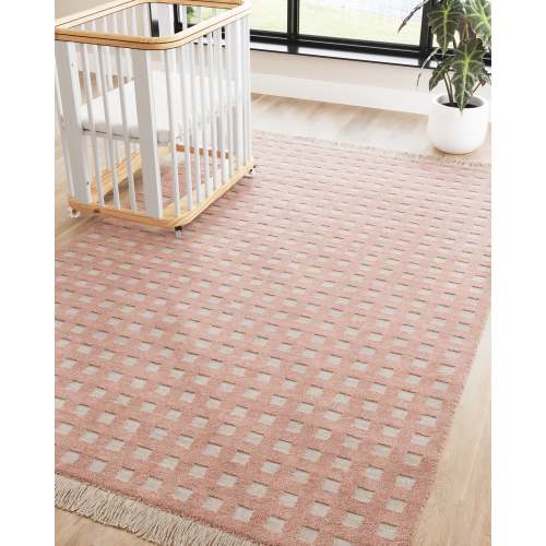 Clover Washable Rug in Bubblegum