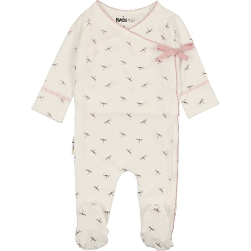 Baby Dainty Dragonfly Footie, Newborn, White
