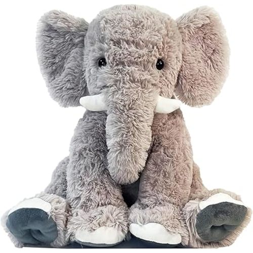 19.2 Inch Large Elephant Stuffed Animals,Clever Elephant Plush Toy for Kids, for Girls and Women,Super Soft Room Decoration(Gray).