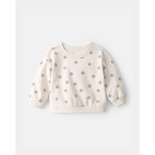 Baby Soccer French Terry Pullover Sweatshirt - Ivory | Carter's