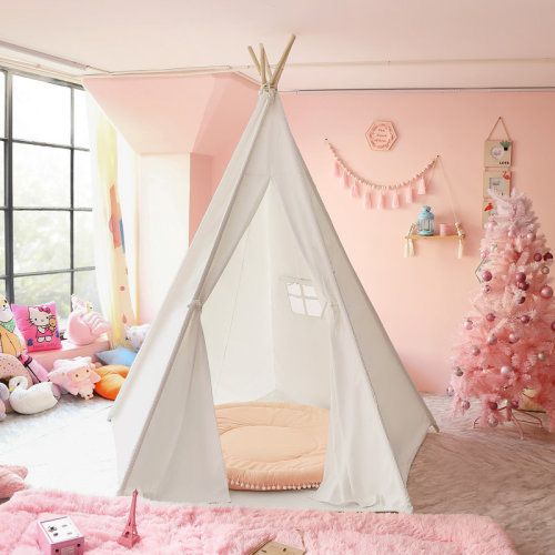 CO-Z 47'' x 47'' Indoor / Outdoor Cotton Triangular Pop-Up Play Tent | Wayfair