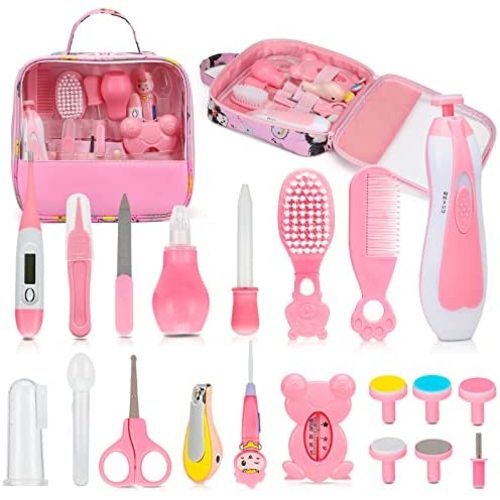 YASEW Baby Grooming Kit, 20 in 1 Portable Baby Healthcare kit with Baby Electric Safety Nail Trimmer Set, Newborn Care Kits for Newborn Infant Toddlers Baby Boys Girls Kids Haircut Tools