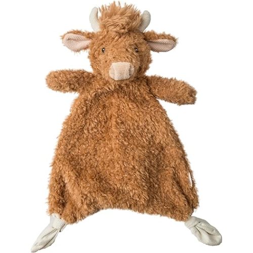 Mary Meyer Lovey for Babies Again Friends Soft Snuggle Toy Made from Recycled Materials, 11-Inches, Highland Cow