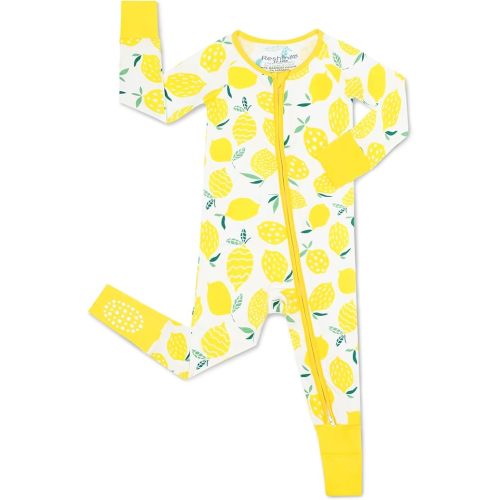 Viscose Derived from Bamboo Baby Footie Pajamas Convertible Newborn Sleeper for Baby Girl Zipper Onesie 0-24M