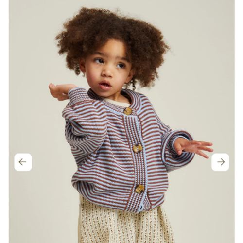 Emil Coco Sky Stripe Cardigan