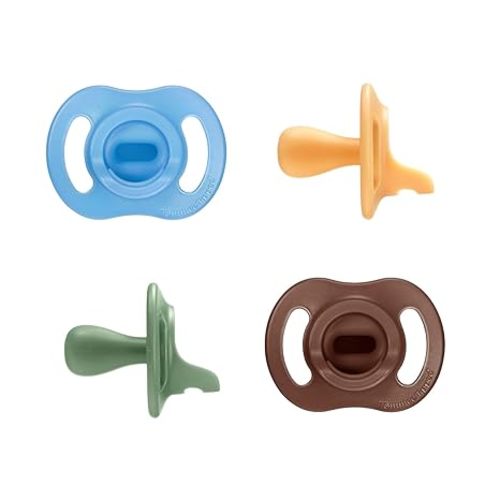 Tommee Tippee Ultra-Light StayPut Pacifier, One-Piece Silicone Design, 0-6m, 4 Pack