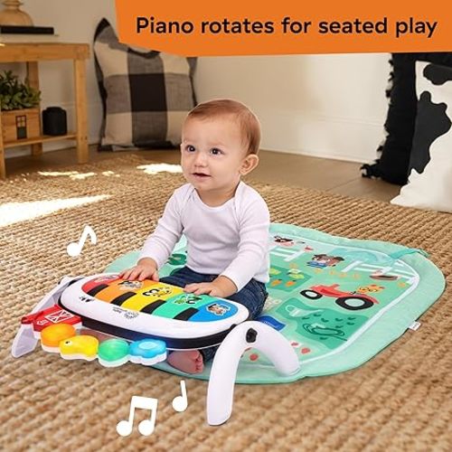 Baby Einstein Farm Explorers 4-in-1 Kickin’ Tunes Musical Meadow Music & Language Discovery Gym, Ages 0 Months and Up