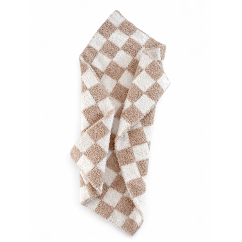 Phufy® Bliss Checkerboard Mini Blanket, Cocoa