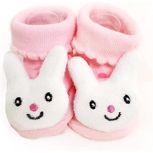 Lasin Baby Newborn Girls Boys Cartoon Anti-slip Socks Boots Shoes Babyshower Gifts, (0-12M)