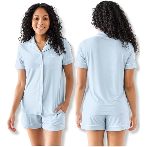 Kindred Bravely Clea Maternity Pajamas & Postpartum Lounge Sets for Women, Short Sleeve Nursing Pajamas